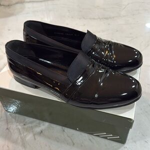 Mezlan Mirage Black Patent Tuxedo Loafers